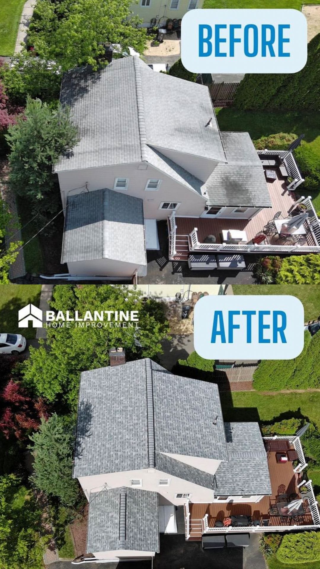 Before & After: Owens Corning Sierra Gray Shingles on a Home in Whippany, NJ